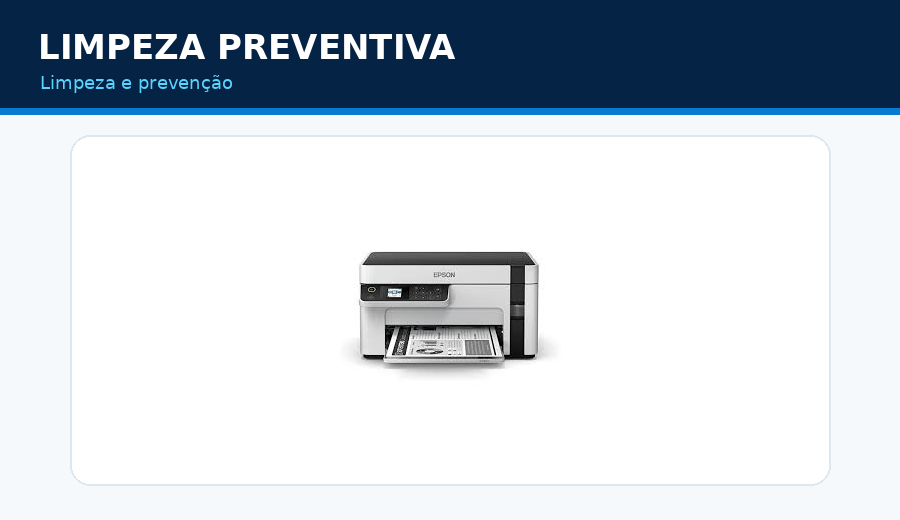 Limpeza preventiva Epson jato de tinta
